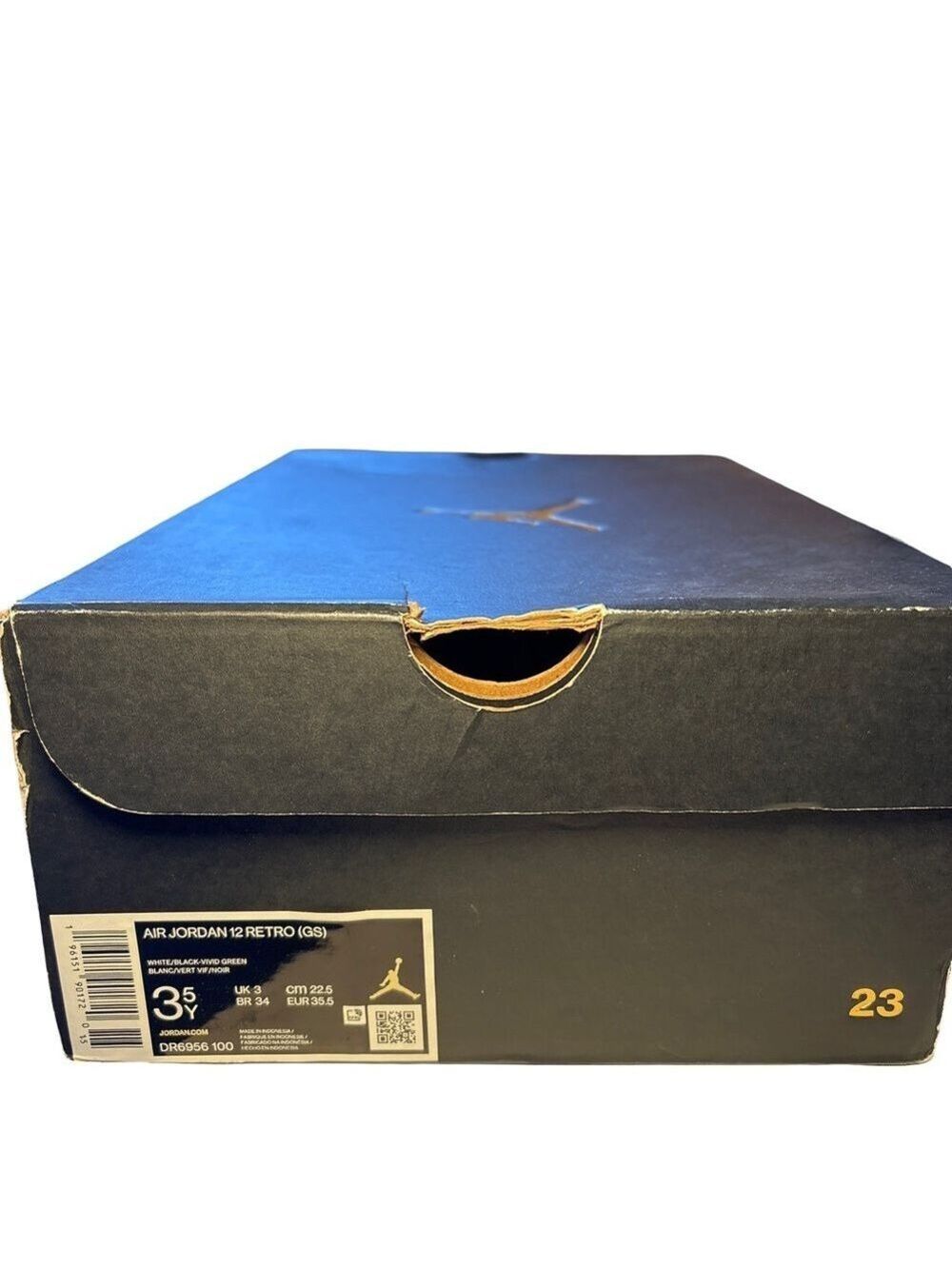 Nike Air Jordan 12 Retro (GS) Girls Black and White Floral Sneakers 3.5 NWOT - Picture 10 of 10